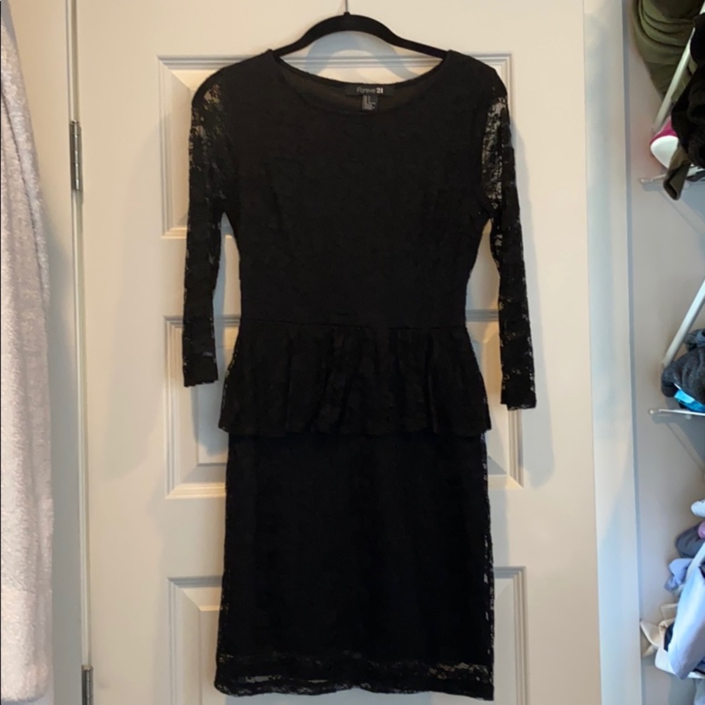 Black lace dress